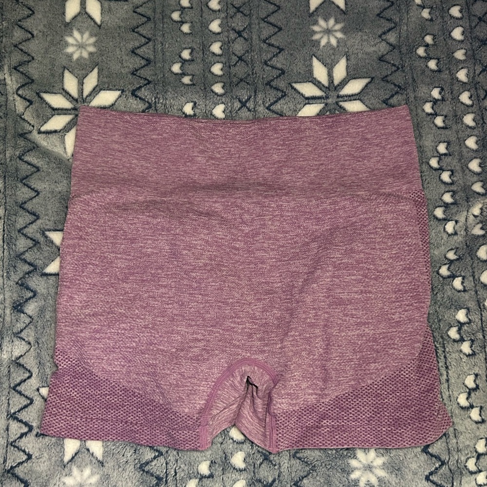 Stylish High Waist Women's Shorts in Purple